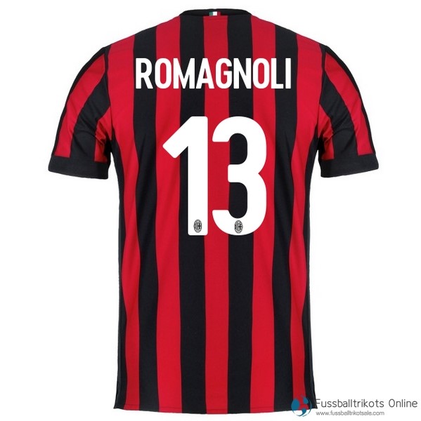 AC Milan Trikot Heim Romagnoli 2017-18 Fussballtrikots Günstig